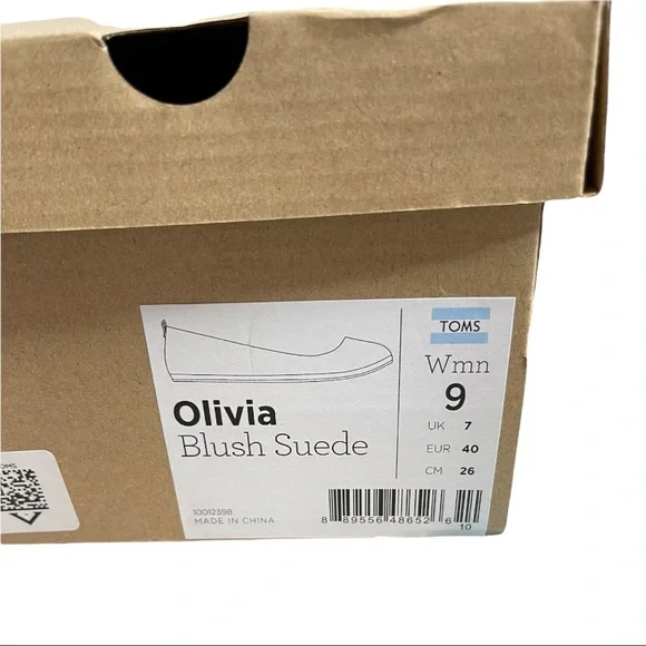 TOMS Olivia Flats Blush Suede Size 9 NIB - Picture 4 of 5